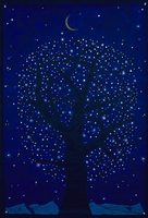 Star Tree, Acrylic on Paper, 44 x 30", 1986